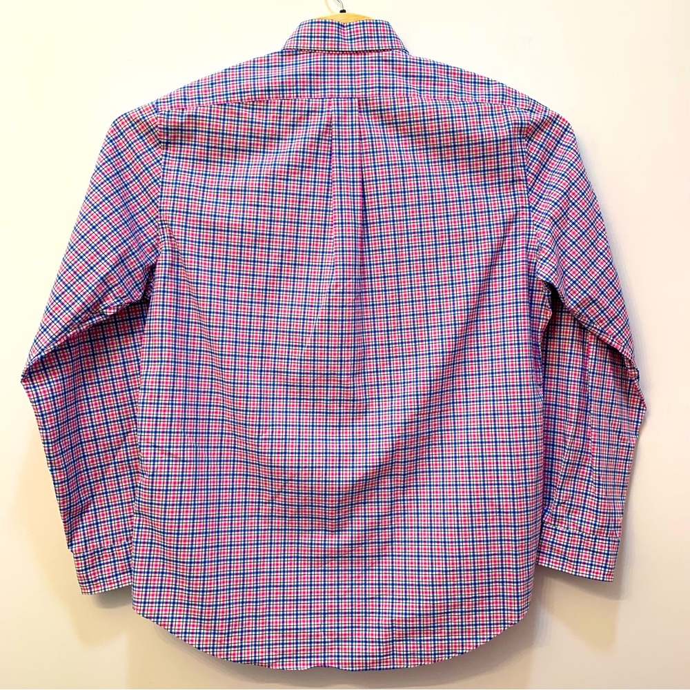 Polo Ralph Lauren Men's Size Large Blue Pink Plaid Button Down Long Sleeve Shirt - Picture 3 of 7